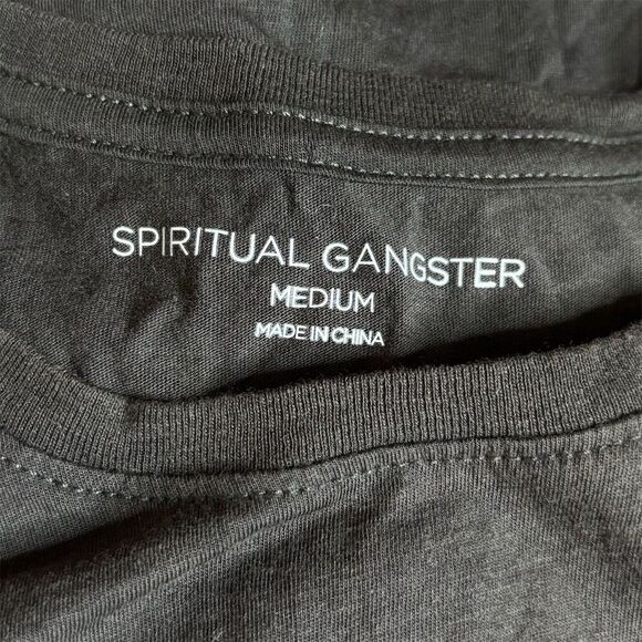 🚫SOLD🚫 Spiritual Gangster Women's M Black Positive Vibes Always Muscle Tank Top - Picture 7 of 8